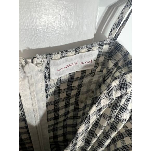 NWOT Womens Buckle Mustard Seed Gingham Twist Front Sleeveless Dress Sz M Medium - Picture 6 of 10
